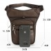 Leather Motorcycle Drop Leg Bag For Men Waist Fanny Pack for Travel Outdoor Hiking Cycling Riding